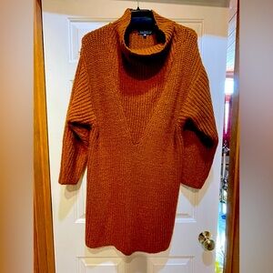 Eloquii Knit Dress size 18-20 caramel color above knee